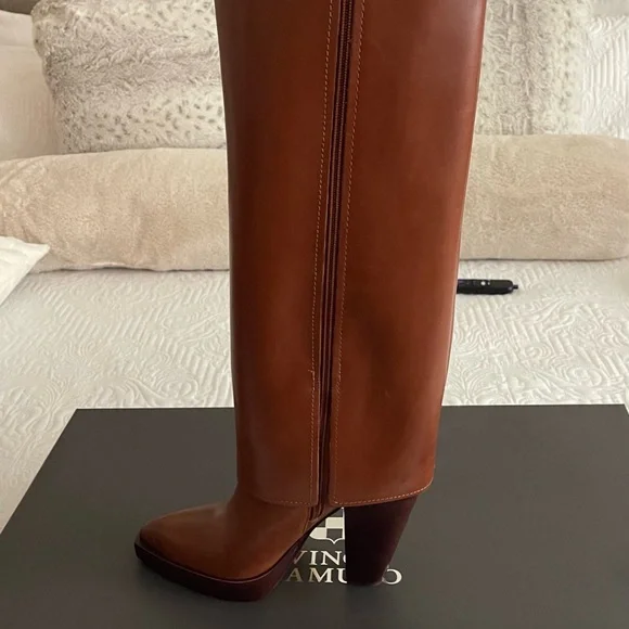 Vince Camuto Shoes Vince Camuto Nanfala Brown Heeled Boots